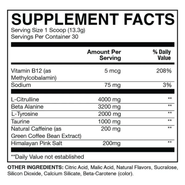 cbum x raw essential pre workout 30 servings